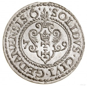 Szeląg, 1579, Gdansk; CNG 128.I, Kop. 7426 (R), Kurp. (...