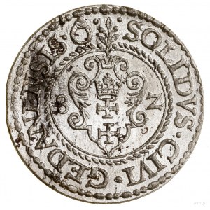 Szeląg, 1582, Gdańsk; CNG 128.IV, Kop. 7430 (R), Kurp. ...