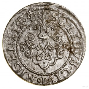 Szeląg, 1582, Ryga; pierścienie i kropki jako interpunk...