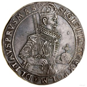 Thaler, 1632, Bydgoszcz; Av: Narrow half-figure of king without s...
