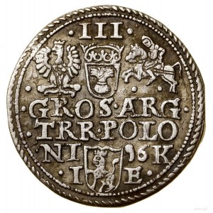 Trojak, 1596, Olkusz (?); odmiana z literą K za skrócon...