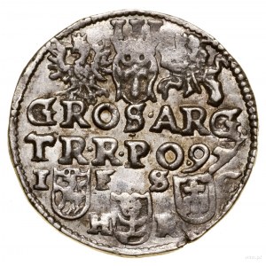 Trojak, 1597, Bydgoszcz; popiersie bez kokardy pod kryz...