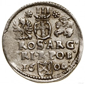 Trojak, 1600, Bydgoszcz; variety with the letter G before the orifice....
