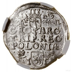 Trojak, 1596, Wschowa; odmiana z napisem SIG III, w leg...