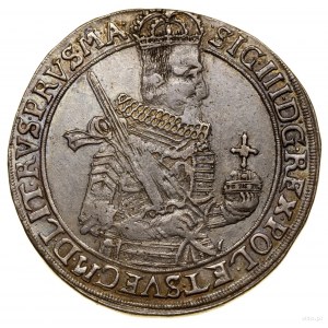 Thaler, 1630, Torun; Av: Half-figure of the ruler to the right, holding...