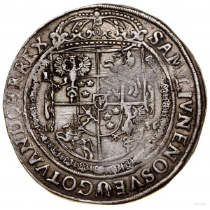 Thaler, 1636, Bydgoszcz; Av: Half-figure of king holding...