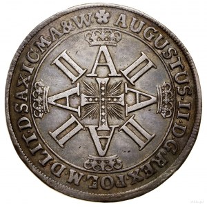 Thaler (Albertustaler), 1702, Leipzig; Av: Cross of the Order of Da...