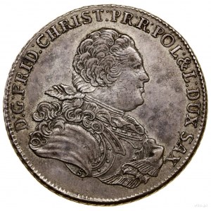 Thaler, 1763 EDC, Leipzig; Av: Bust of the royal in the right...