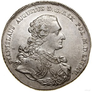 Thaler, 1766 FS, Warsaw; Av: Bust of king in armor in...