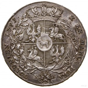 Thaler, 1783 EB, Warsaw; a variety with a legend ending of aw...