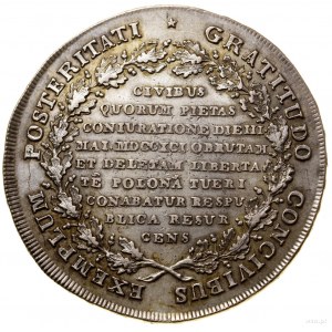 Historical thaler called targowicki thaler, 1793, Warsaw; from...