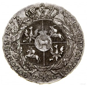 Half-talar, 1777 EB, Warsaw; Av: King's head to right, S....