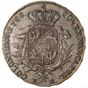 Półtalar, 1788 EB, Warszawa; Aw: Głowa króla w prawo, S...