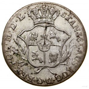Half zloty (2 pennies), 1769 IS, Warsaw; variant with wreath...