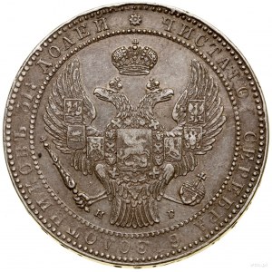 1 1/2 rubla = 10 złotych, 1835 НГ, Petersburg; szeroka ...