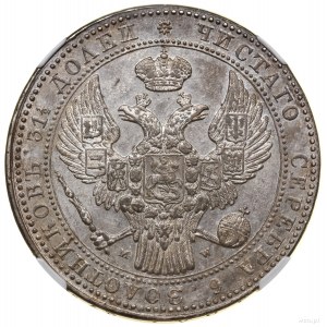 1 1/2 rubles = 10 zlotys, 1836 MW, Warsaw; large numerals....