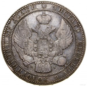1 1/2 rubla = 10 złotych, 1836 НГ, Petersburg; wąska ko...