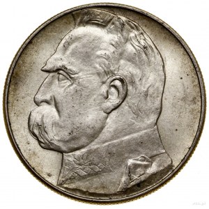 10 złotych, 1938, Warszawa; Józef Piłsudski; Kop. 3006 ...