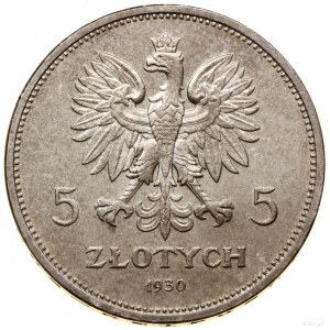 5 gold, 1930, Warsaw; Nike; Kop. 2940 (R3), Parchi...