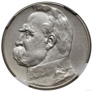 5 gold, 1934, Warsaw; Jozef Pilsudski; Kop. 2958, ...