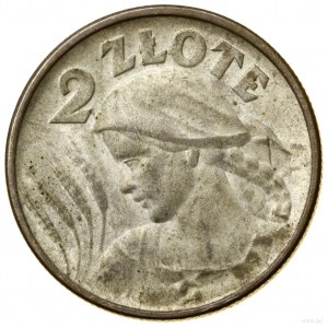 2 złote, 1924, Filadelfia; popiersie kobiety z kłosami,...