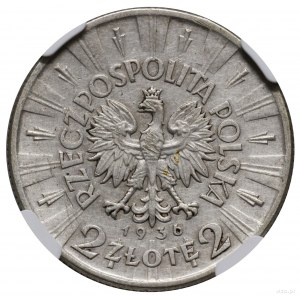 2 gold, 1936, Warsaw; Jozef Pilsudski; Kop. 2915 (R5...
