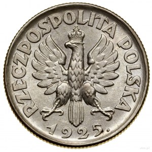 1 złoty, 1925, Londyn; popiersie kobiety z kłosami; Kop...