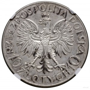 10 złotych, 1933, Warszawa; Romuald Traugutt - 70. rocz...