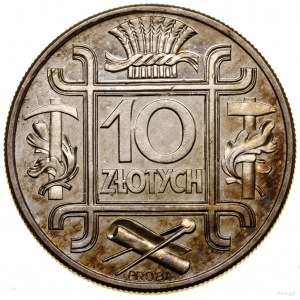 10 zloty, 1934, Warsaw; Buckles (designed by Wojciech ...
