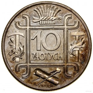 10 złotych, 1934, Warszawa; Klamry (projektu Wojciecha ...