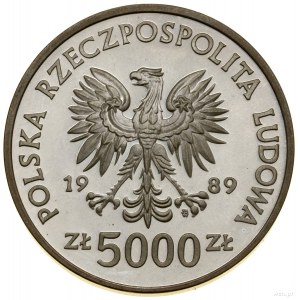 5,000 zloty, 1989, Warsaw; Ladislaus II Jagiello (1...