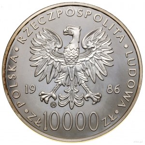10.000 złotych, 1986, Szwajcaria; Jan Paweł II; Parchim...