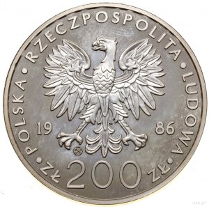 200 złotych, 1986, Szwajcaria; Jan Paweł II; Parchimowi...