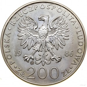 200 złotych, 1986, Szwajcaria; Jan Paweł II; Parchimowi...