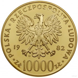 10.000 złotych, 1982, Szwajcaria; Jan Paweł II - popier...