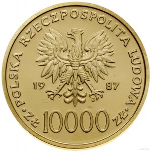 10.000 złotych, 1987, Warszawa; Jan Paweł II - półposta...