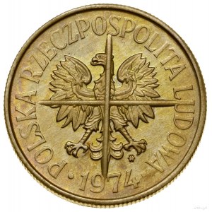 50 groszy, 1974, Warszawa; nominał 50 GROSZY - wybity s...