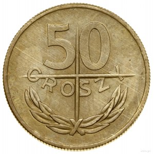 50 groszy, 1974, Warszawa; nominał 50 GROSZY - wybity s...