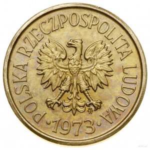 20 Groszy, 1973, Warsaw; denomination 20 GROSZY - stamped s...