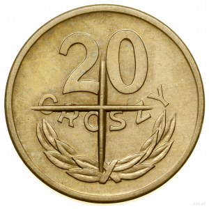 20 Groszy, 1973, Warsaw; denomination 20 GROSZY - stamped s...