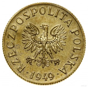 2 pennies, 1949, Warsaw; face value 2, concave inscription PRÓB...