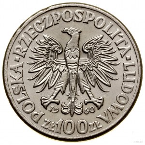 100 złotych, 1960, Warszawa; Mieszko i Dąbrówka- głowy ...