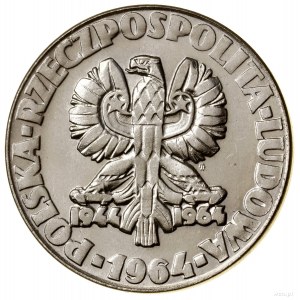 20 złotych, 1964, Warszawa; klucz, sierp i kielnia, wyp...