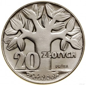 20 gold, 1964, Warsaw; tree (thick), on reverse....