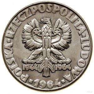 10 gold, 1964, Warsaw; Tree (small), on reverse ...