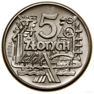 5 zloty, 1959, Warsaw, Poland; Symbols of the National Economy,...