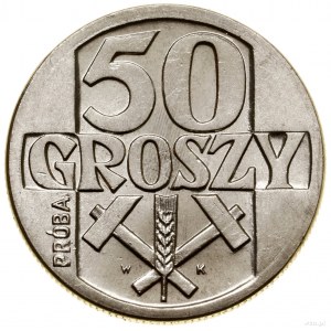 50 pennies, 1958, Warsaw; Hammers and an ear of grain, on the reverse....