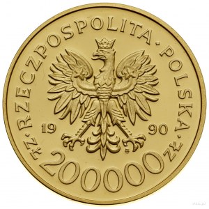 200,000 PLN, 1990, Warsaw; Solidarity 1980-1990;...