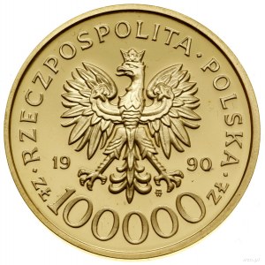 PLN 100,000, 1990, Warsaw; Solidarity 1980-1990;...