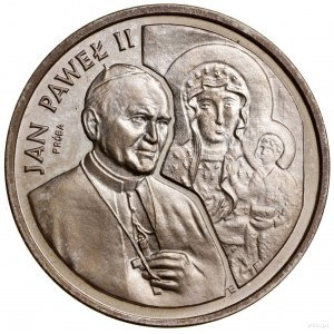 200,000 zloty, 1991, Warsaw; John Paul II - against the background of ...
